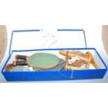 A mid century cased table tennis set by FH Ayres
