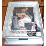 A boxed Marquis by Waterford Crystal glass photo frame of rectangular form, 35x29cm