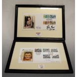 A framed and signed first day cover bearing the signature of John Major together with a framed and