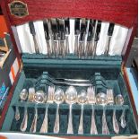 A George Butler of Sheffield Heirloom Collection cased canteen of silver plated cutlery (