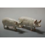 A Beswick sow CH. Wall Queen 40; and a Beswick boar CH. Wall Champion Boy 53 (2)