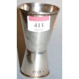 A late Victorian silver double-ended beaker, of conical form, maker William Hutton & Sons, London