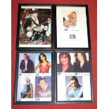 Twelve various framed and signed photographs from the world of TV, film and entertainment, to