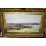 Tom Fripp - Broadland scene, watercolour, signed and dated '91 lower right, 32 x 57cm