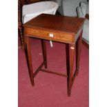 A 19th century mahogany single drawer side table, width 46cm