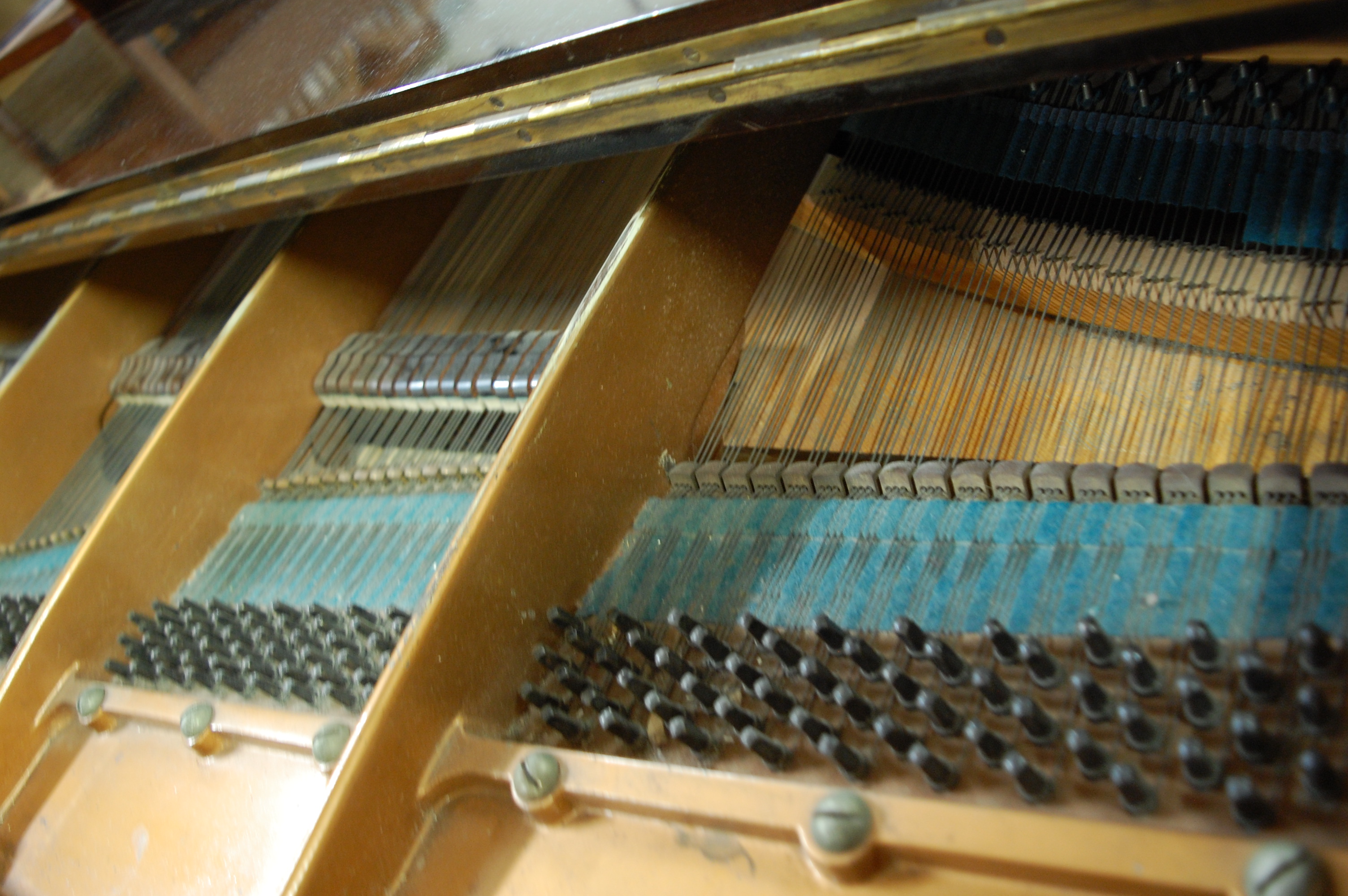 An early 20th century rosewood cased baby grand piano by Collard & Collard, iron-framed and over- - Image 3 of 6