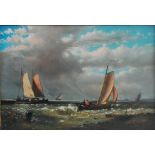Abraham Hulk Snr (1813-1897) - Off the coast, oil on canvas, 22 x 31.5cm Provenance; Purchased