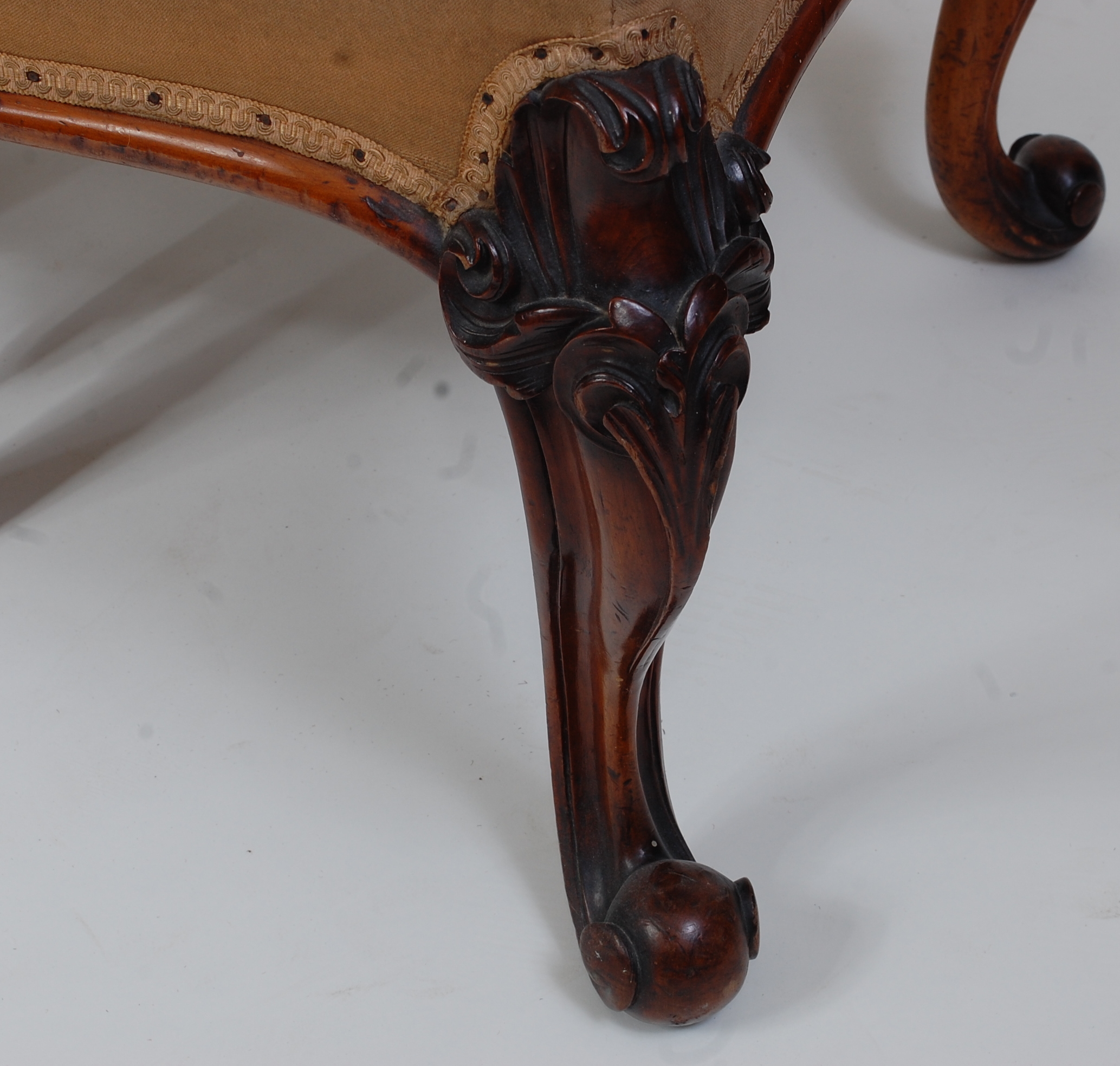 *A Victorian rosewood framed duet dressing stool, the rectangular stuffover seat having floral - Image 4 of 6