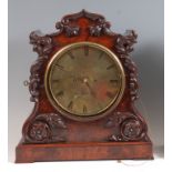 An early Victorian mahogany cased bracket clock, the circular brass dial signed Sellman of St