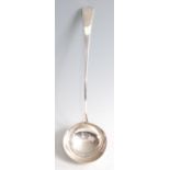 A George III silver ladle, the terminal engraved with the initials BW, 5.5oz, maker probably Richard