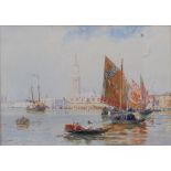 *Thomas Bush Hardy RBA (1842-1897) - San Marco from San Giorgio, Venice, watercolour, signed and