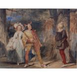 *William Knight Keeling (1807-1886) - As You Like It, watercolour, signed lower right, 23 x 30cm