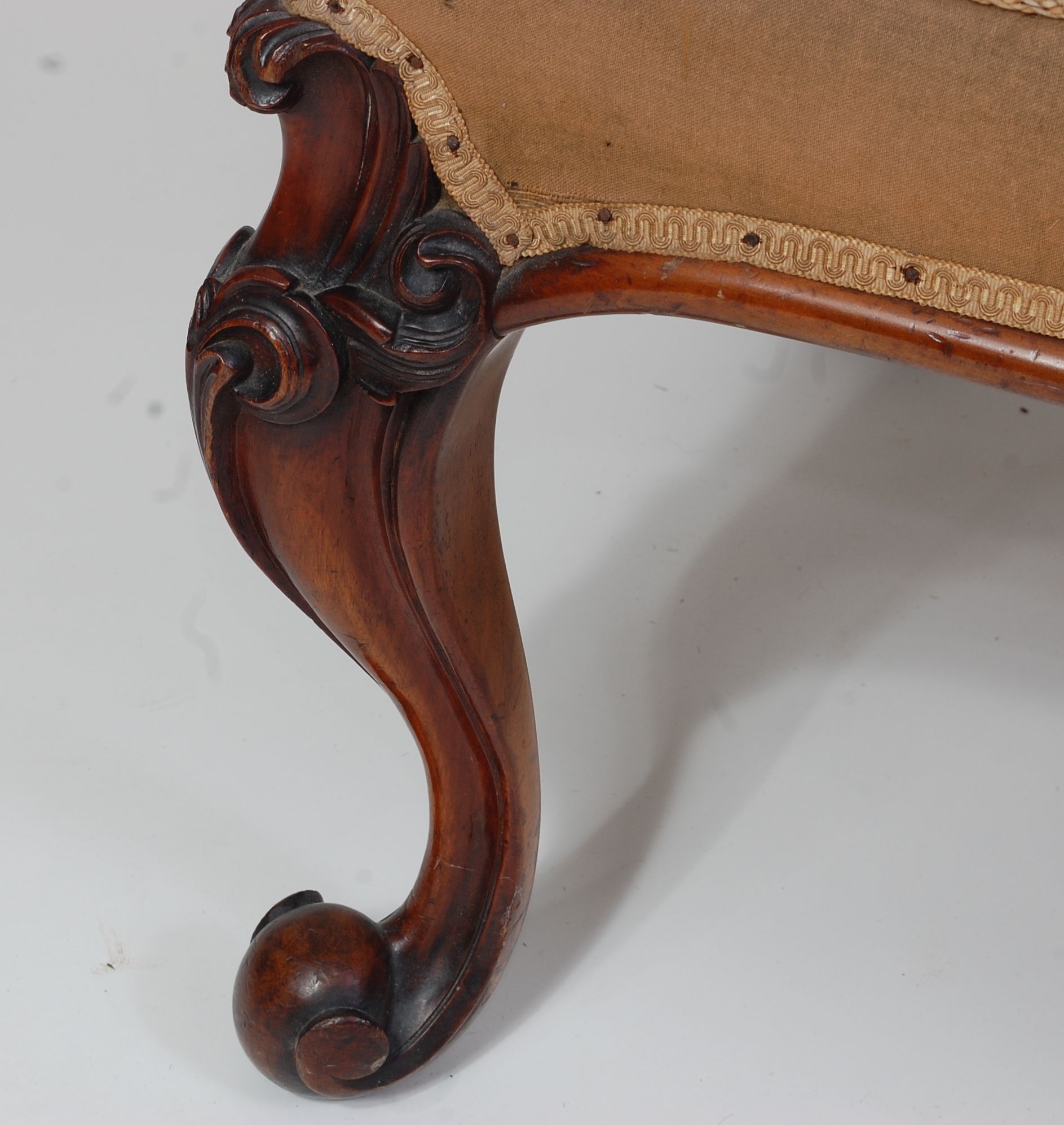 *A Victorian rosewood framed duet dressing stool, the rectangular stuffover seat having floral - Image 6 of 6
