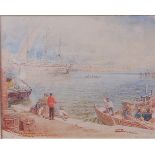 *Albert Goodwin RWS (1845-1932) - Portsmouth, watercolour, titled lower left, signed and dated '94