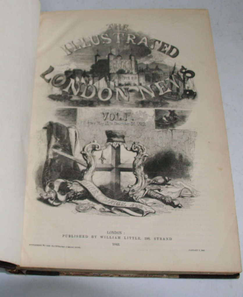 Illustrated London News. Vols 1-5 (May 1842 to Dec 1844). With large fold out panorama of London, - Image 2 of 3