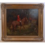 George Denholm Armour (1864-1949) - Huntsmen and hounds at the edge of a wood, oil on canvas, signed