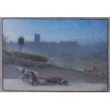 *Albert Goodwin RWS (1845-1932) - Richmond Hill, Yorkshire, watercolour and body colour with pen and