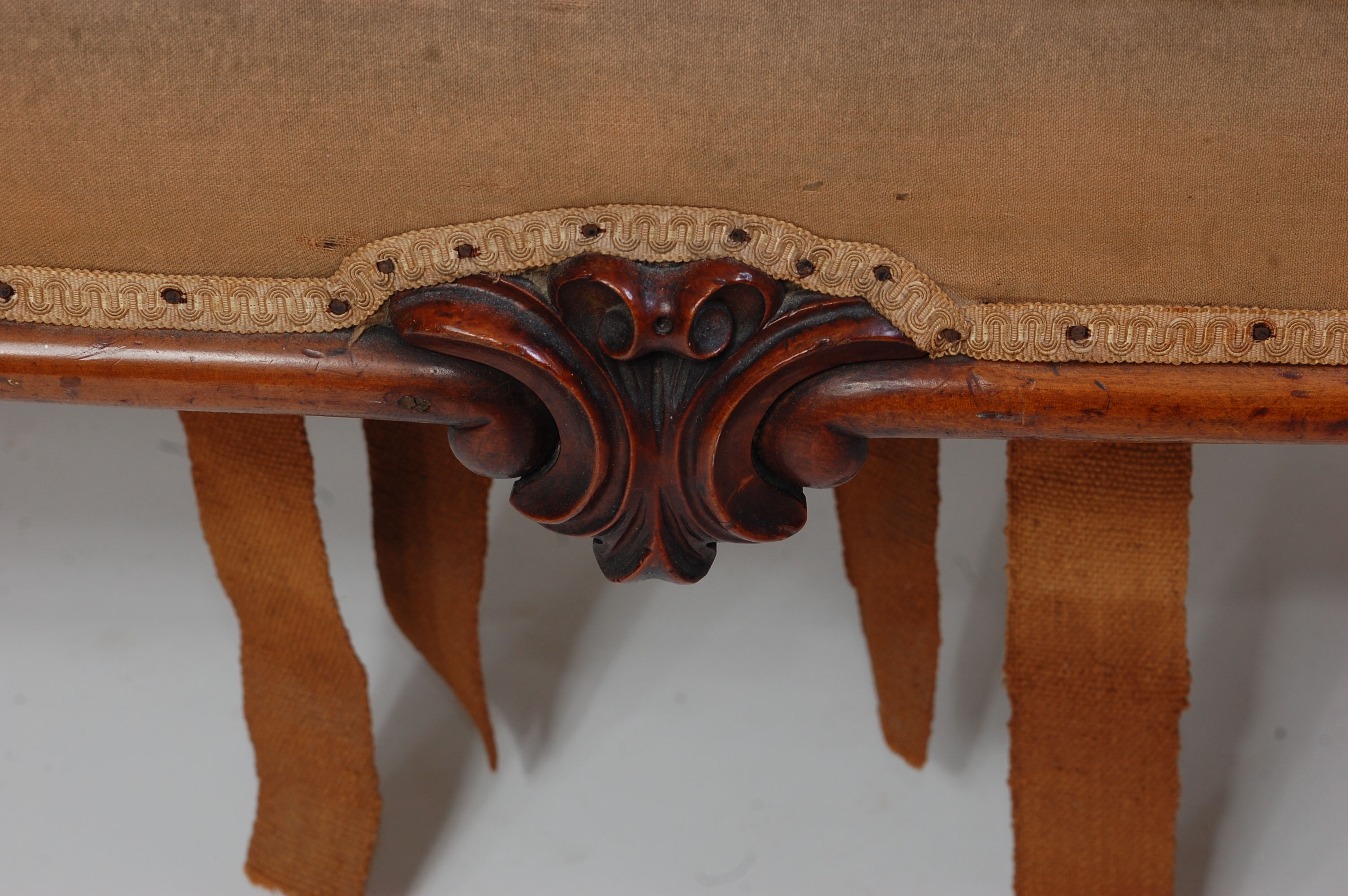 *A Victorian rosewood framed duet dressing stool, the rectangular stuffover seat having floral - Image 5 of 6