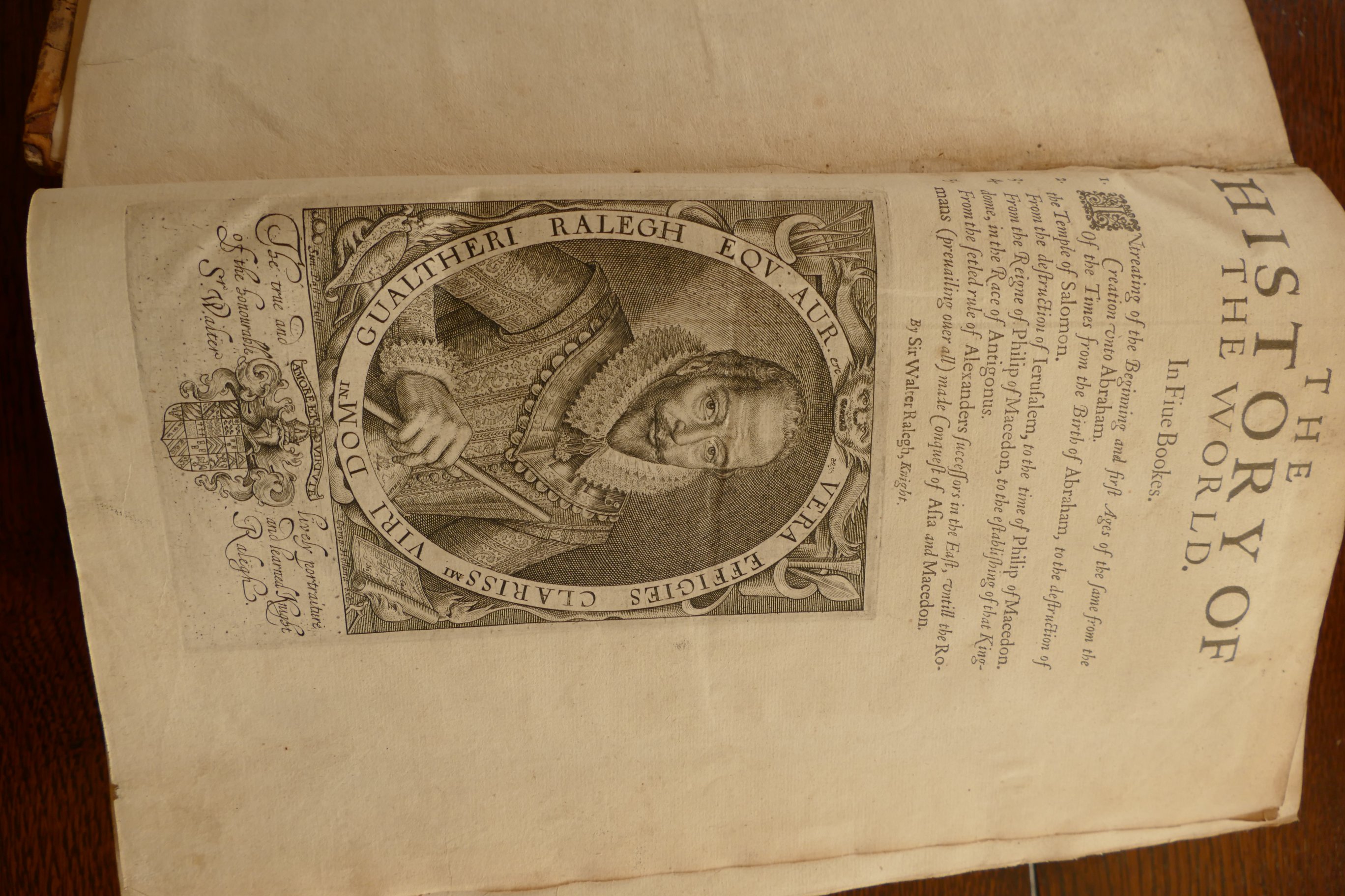 RALEIGH, Sir Walter, History of the World, At London printed for Walter Burne 1614 (1617), folio, - Image 3 of 8