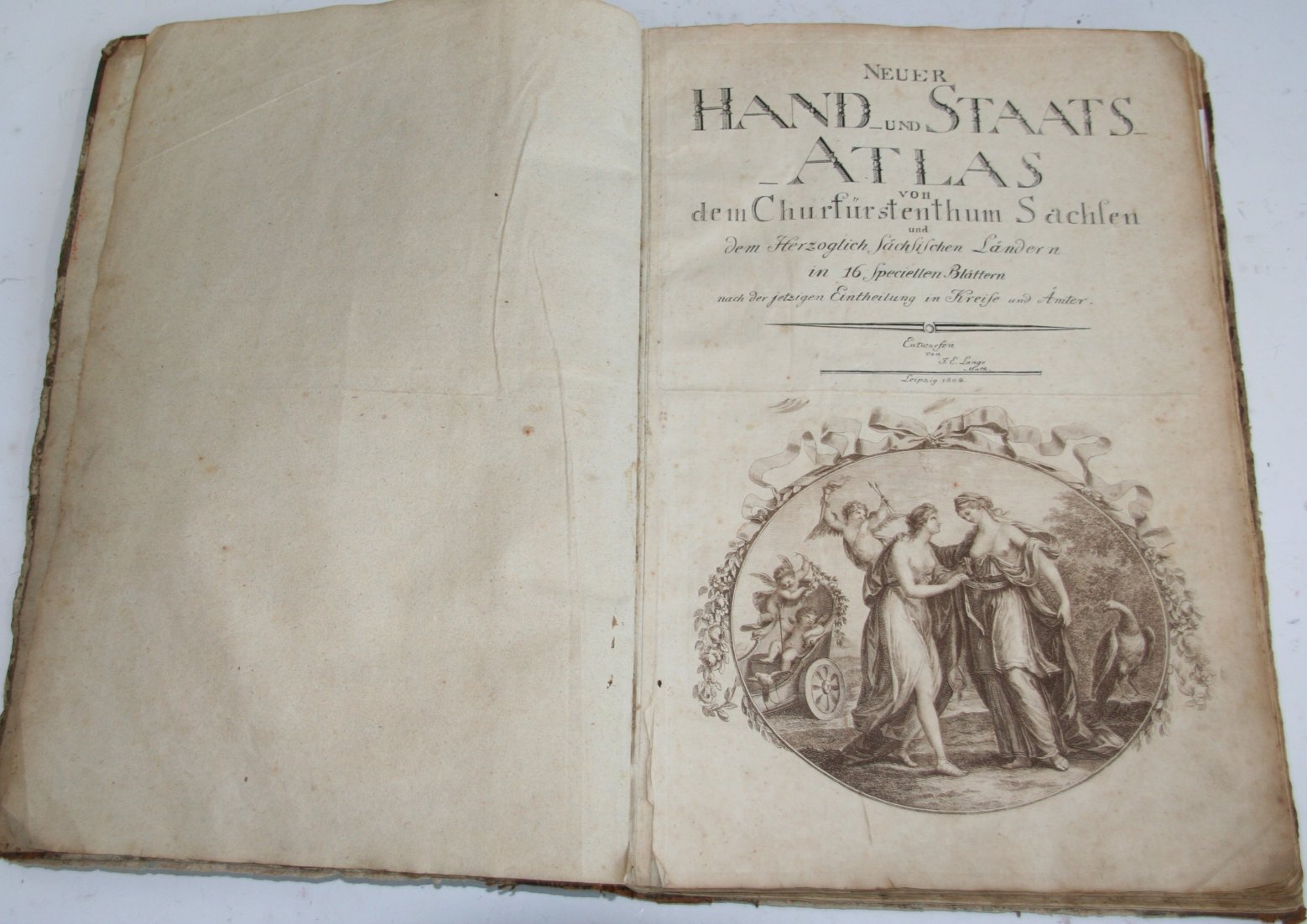 Lange, J.E. Neuer Hand und Staats Atlas bound together with Neuer Indemnisations und Grenz Atlas von - Image 2 of 4