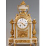 A mid-19th century onyx and gilt metal mantel clock, by Raingo Frères of Paris, having a signed