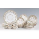 *A late Victorian Copeland Spode part tea set, decorated in the 7821 pattern, heightened in gilt,