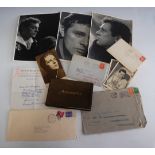 Collection of signed letters and photographs, to include two fan mail letters signed Richard Burton,