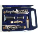 A cased Dynamite H clarinet, stamped LEBLANC PARIS