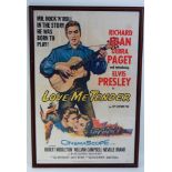 A framed original 1956 one-sheet movie poster for Elvis Presley's Love Me Tender, No.56/528, 68 x