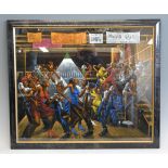 'Sugar Shack' print by Ernie Barnes, cover art for Marvin Gaye album, 72 x 60cm