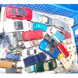 A tray of various loose playworn diecast vehicles, to include Corgi Toys, Matchbox etc