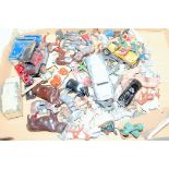 A collection of assorted loose and playworn diecast toy vehicles to include Dinky Toys Rolls Royce