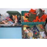 Three boxes of assorted Action Man toys and accessories etc