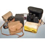 A pair of Carl Zeiss Jenna Jenoptum 10x50 multi coated binoculars in leather case (case a/f),