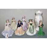 Five boxed Royal Worcester figurines, to include Annabelle, Anne, Catherine, Hannah, and Lara,