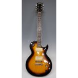 A six-string electric sunburst guitar by Tanglewood Guitar Company, in soft carry case (1)