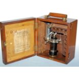 A mahogany cased "The Minnes-Dobbie Patent" Steam Engine Indicator large size instrument