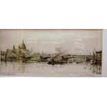 Frank C Harding - Blackfriars Bridge, etching, signed and titled in pencil to the margin, 15x35.5cm