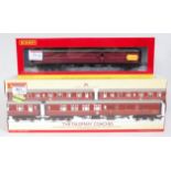 Hornby R4252 'Talisman' coach pack containing 3 BR (ER) maroon Mk1 coaches (M-BM) and R4531A BR(