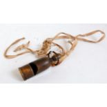 A London and North Western Railway wooden guards whistle, circa 1880-1890 stamped L&NWR, early