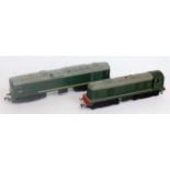 Hornby Dublo 2-rail Co-Bo diesel locomotive, playworn (F) together with a type 1 Bo-Bo diesel