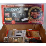 Mixed lot including Hornby Freightmaster train set, no track and small quantity of scenic items some