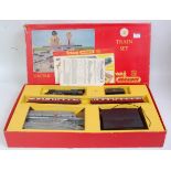Two Triang railways Princess Elizabeth passenger sets; 1 x RBX green loco, some chips to lining,