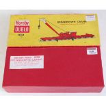 Hornby Dublo 4620 gloss red breakdown crane in plain red box (no jacks) (G-BG) and a matt red