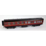 Exley for Bassett-Lowke maroon LMS K5 corridor all 1st restaurant car No. 20 - small marks and