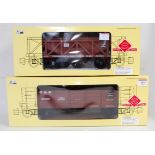 2x Aristocraft Trains G scale American Colorado & Southern brown wood gondola car No. 81002 and coal