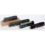 Four Hornby Dublo 3-rail locos:- 2 x EDL18 2-6-4 tanks BR80054, Bo-Bo diesel D8000 and 2220