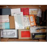 Tray containing quantity of continental and USA outline boxed kits and accessories for narrow