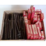 Quantity of Hornby Dublo 2-rail track includes a few items in boxes (G)