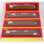 4 Hornby later series Gresley teak coaches, some with different coach numbers to lot above,